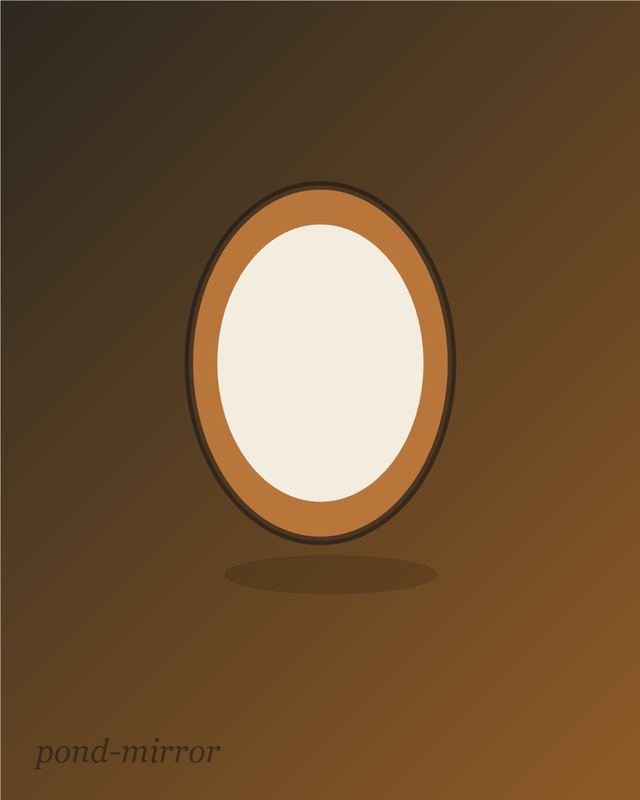 Generated brass mirror visual